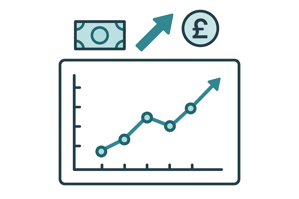A line chart displaying the declining percentage of zombie cloud resources as a result of clean up initiatives, showing progress in resource efficiency.