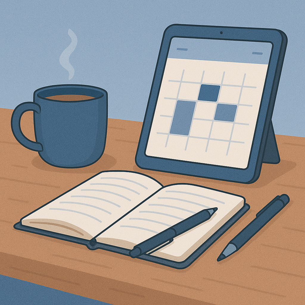 Organised workspace with a digital calendar showing learning blocks, representing structured cloud skill growth.